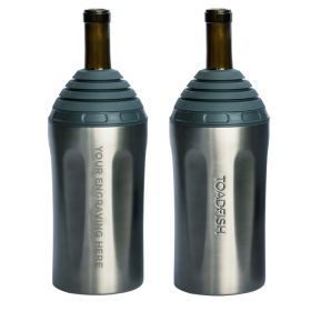 Toadfish Custom Engraved Stainless Steel Wine Chiller - Graphite (MINIMUM ORDER QUANTITY OF 25)