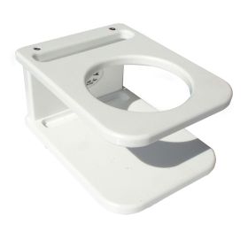 Deep Blue Marine Side Mount Single Drink Holder - Suction Cup Mount - White