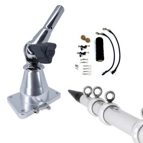 Tigress XD Bay Series Top Mount System - 15' - Aluminum Silver Outriggers Deluxe Rigging Kit