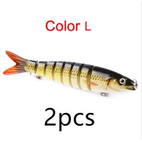 Pike Fishing Lures Artificial Multi Jointed Sections Hard Bait Trolling Pike Carp Fishing Tools (Option: 2PCS L)